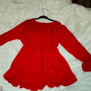 Long sleeve red shirt